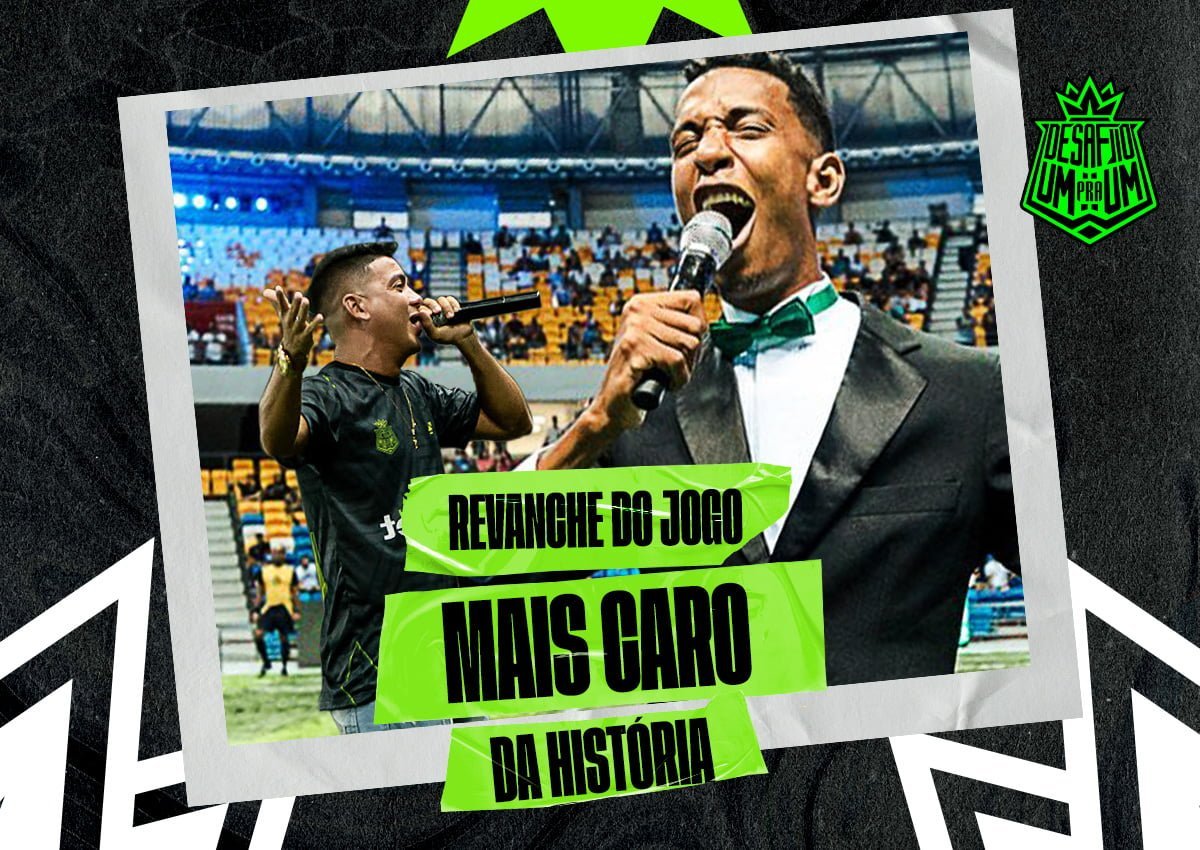 Ney Silva e Narra show na revanche do jogo mais caro da história. (Imagem: Designer Marcos Vinícius)