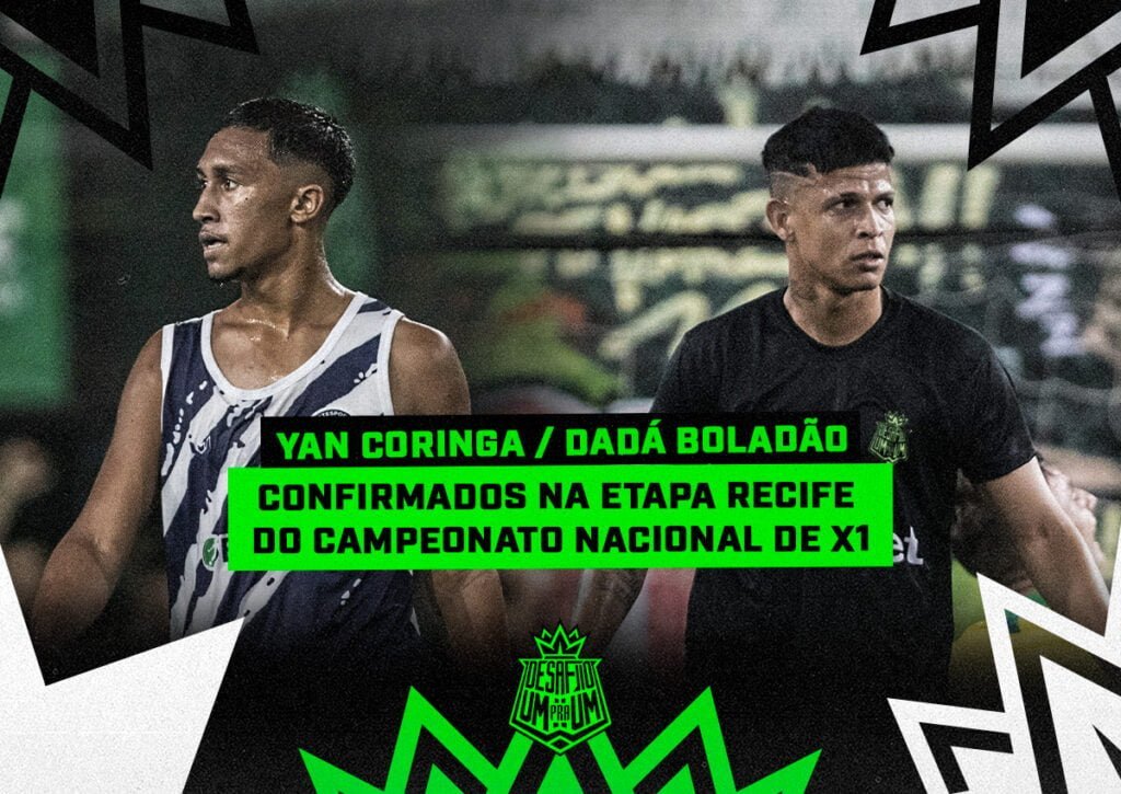 Campeonato Nacional de X1: Conheça dois atletas confirmados na etapa de Recife. (Imagem: Designer Marcos Vinícius / Equipe Desafio Um Pra Um)