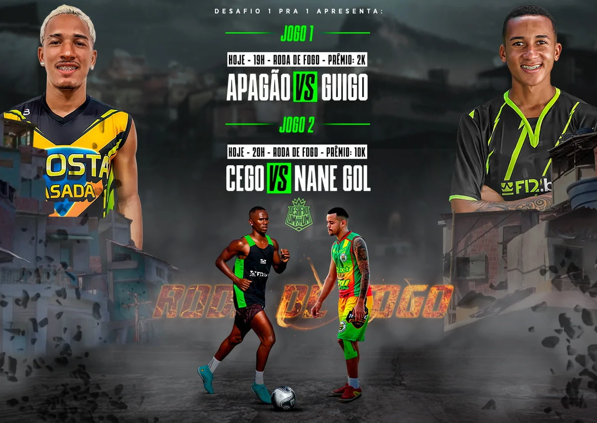 Desafio Um Pra Um desembarca na Roda de Fogo com dois grandes jogos. (Imagem: Equipe Desafio Um Pra Um)